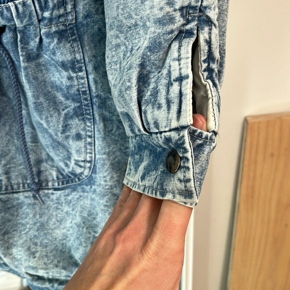 Vintage Current Seen Acid Wash Quilted jacket / shacket. Oversized Large - Picture 4 of 7